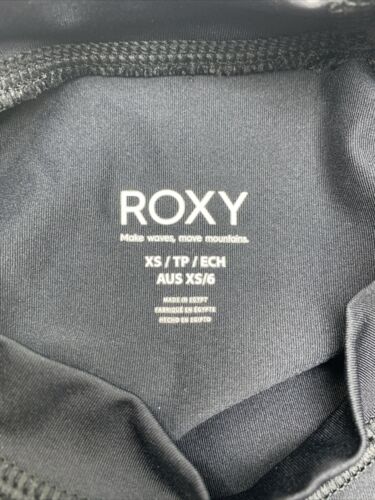 ROXY Whole Hearted Long Sleeve UPF 50 Rashguard Shirt Anthracite Black Size XS