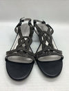 LONDON FOG Womens Macey Demi-Wedge Dress Formal Casual Sandals Size 10M Black