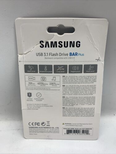 Samsung 256GB USB Bar Plus Titan Gray USB 3.1 Flash Drive  887276265902 Lot Of 3