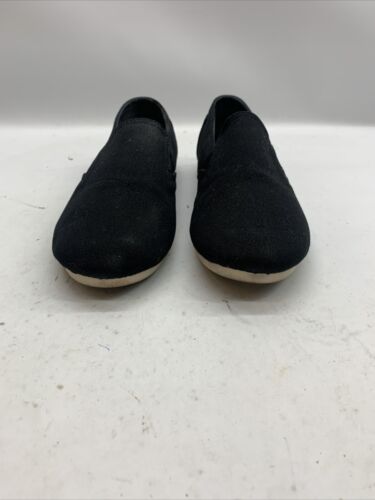 Toms Redondo Oxford Black Womens Size 7.5 Slip on Flats Round Toe Classic Loafer