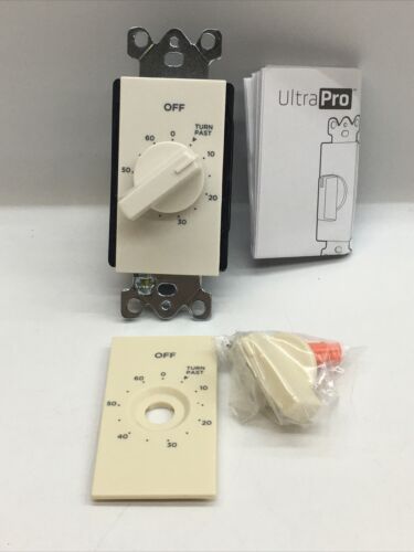 Jasco UltraPro Sprint-Wound 60 Minute 125V Countdown In-Wall Timer White