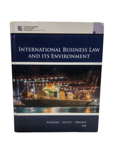 International Business Law and Its Environment Hardcover Schaffer Agusti Dhooge