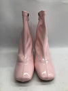 Vivianly Womens Pink Square Toe Ankle Booties Chunky Heel Side Zipper Size 8