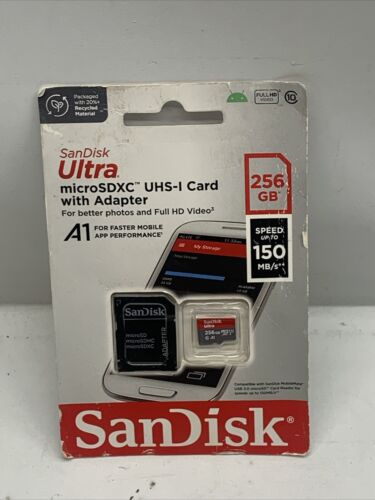 SanDisk Ultra 256 GB Micro SD) Class 10 Memory Card- SDSQUAC-256G-GN6MA Lot Of 6