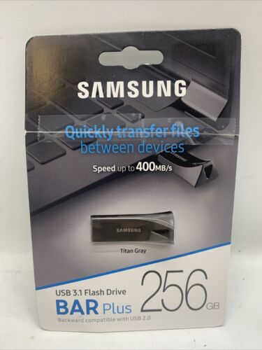 Samsung 256GB USB Bar Plus Titan Gray USB 3.1 Flash Drive  887276265902 Lot Of 3