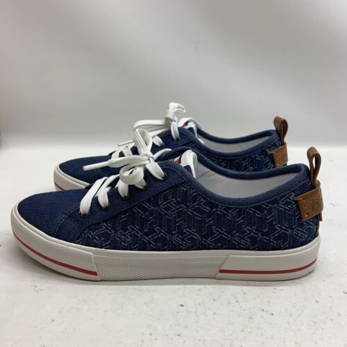 Tommy Hilfiger Mikkiz Sneaker Women's Blue/White Oxford 8.5 Lace-up Shoes Casual