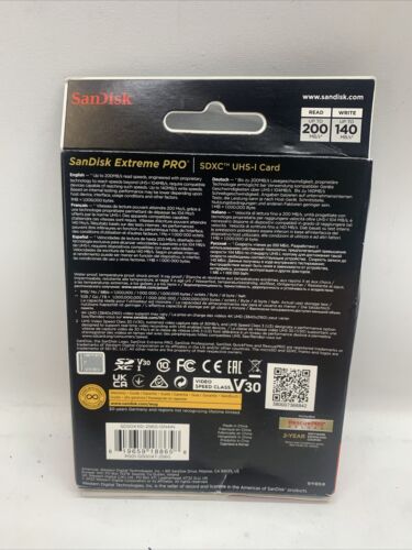 SanDisk 256GB Extreme PRO® SDHC And SDXC UHS-I Card - SDSDXXD-256G Lot Of 6