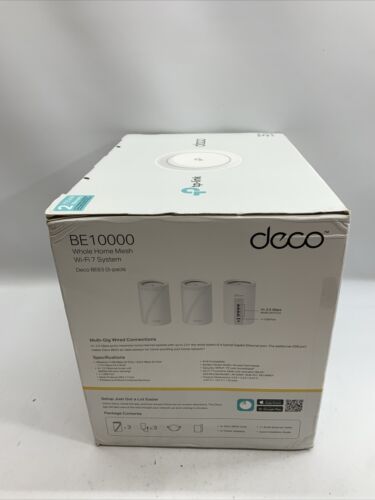 TP-Link - Deco BE11000 Multi-Gig Whole Home Mesh Wi-Fi 7 System (3-Pack) - White