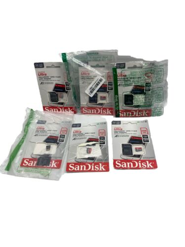 SanDisk Ultra 256 GB Micro SD) Class 10 Memory Card- SDSQUAC-256G-GN6MA Lot Of 6