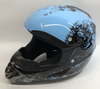 OffRoad ATV Motor Outdoor Helmet And Visor Combo CS MX2 Blue Black With Gloves