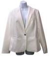 Tommy Hilfiger Women's Blazer Business Jacket Long Sleeve 12 Single-Button White