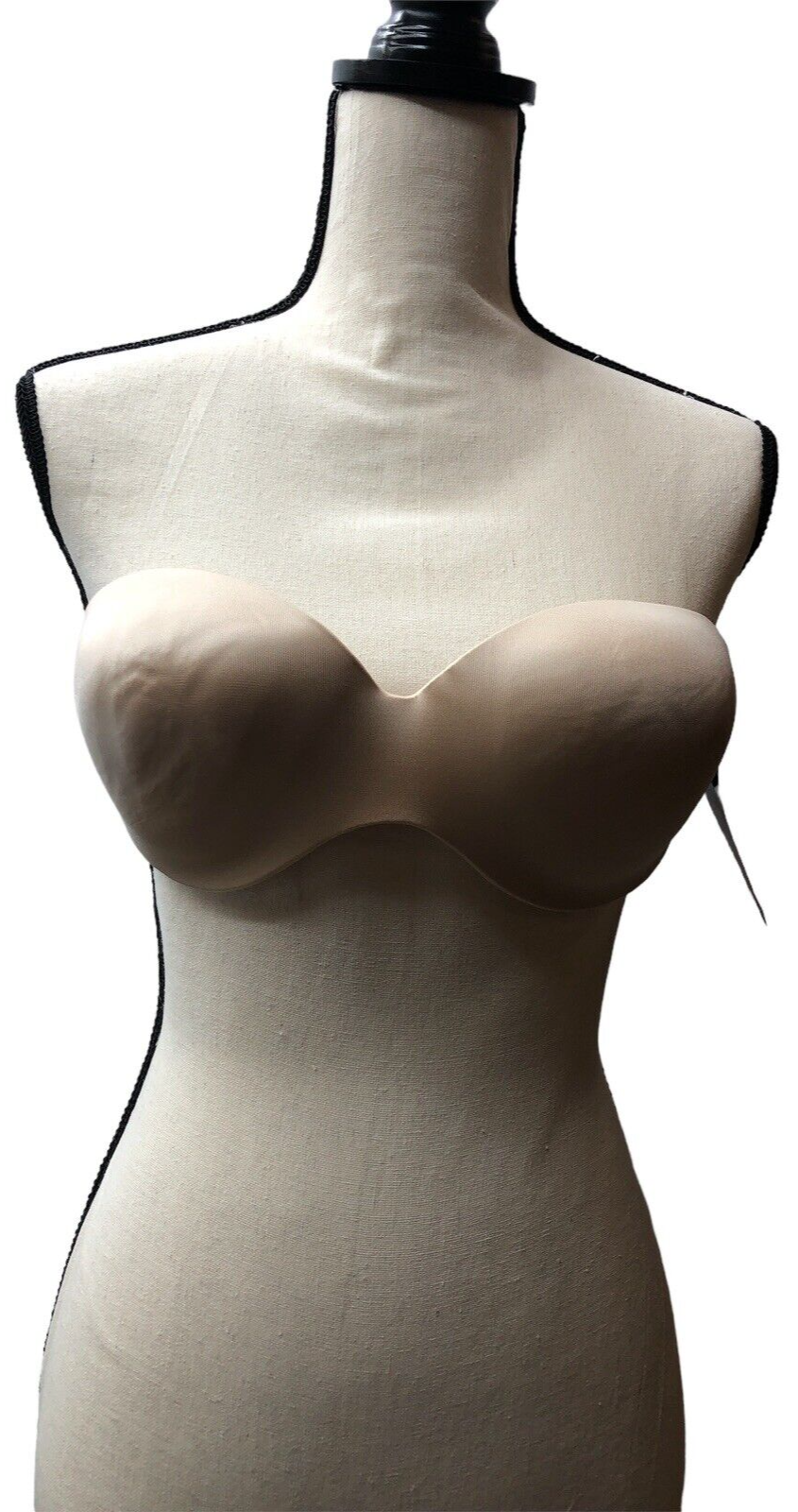 Maidenform Women's Strapless Bra 36B (Attachable Straps) Nude Beige Hook & Eye