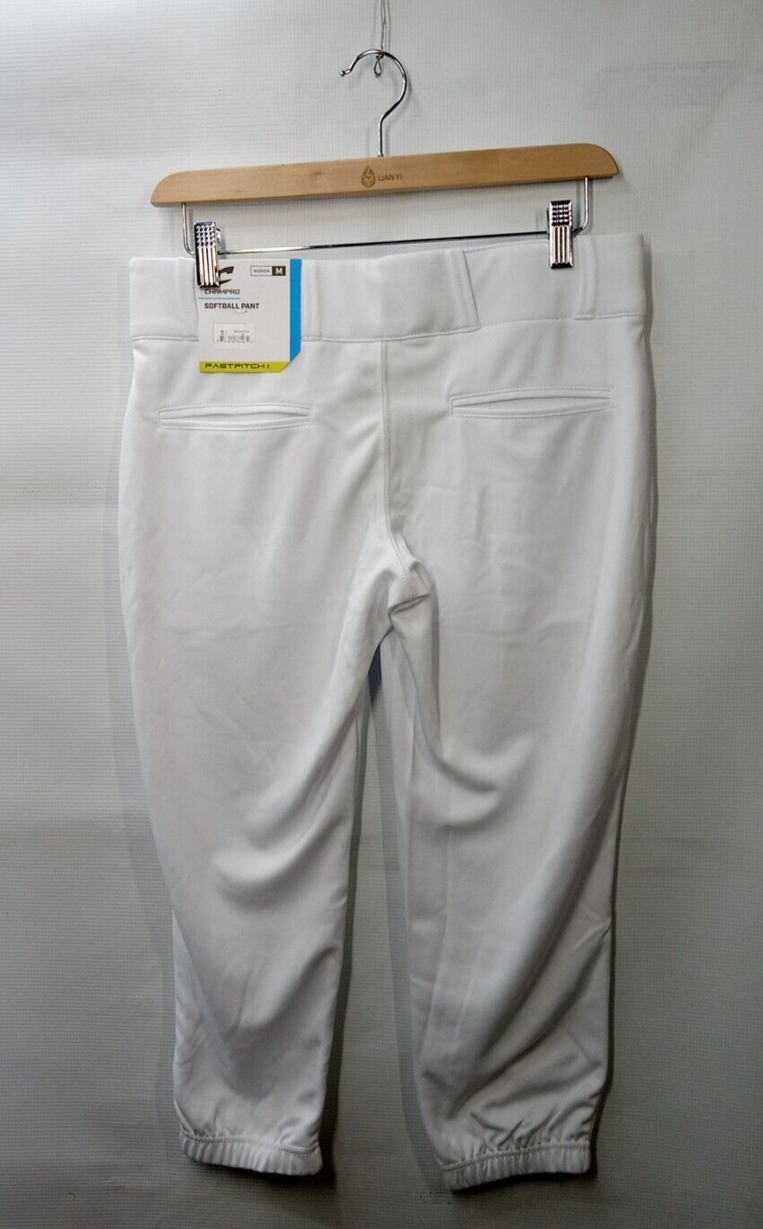 Champro Women's Traditional Low-Rise Fastpitch Long Pants Size Medium BP11 White