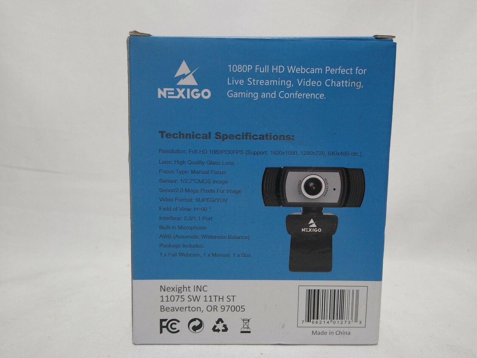 1080P Full HD WebCam with Microphone for Streaming Gaming Video Chatting Black