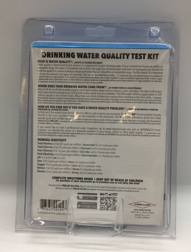 Pro-Lab WQ105 Easy To Use Professional Drinking Water Quality Accurate Test Kit