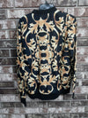 Daupanzees Mens All Over Fashion Luxury Design Print Open Front Long Sleeve Bomb