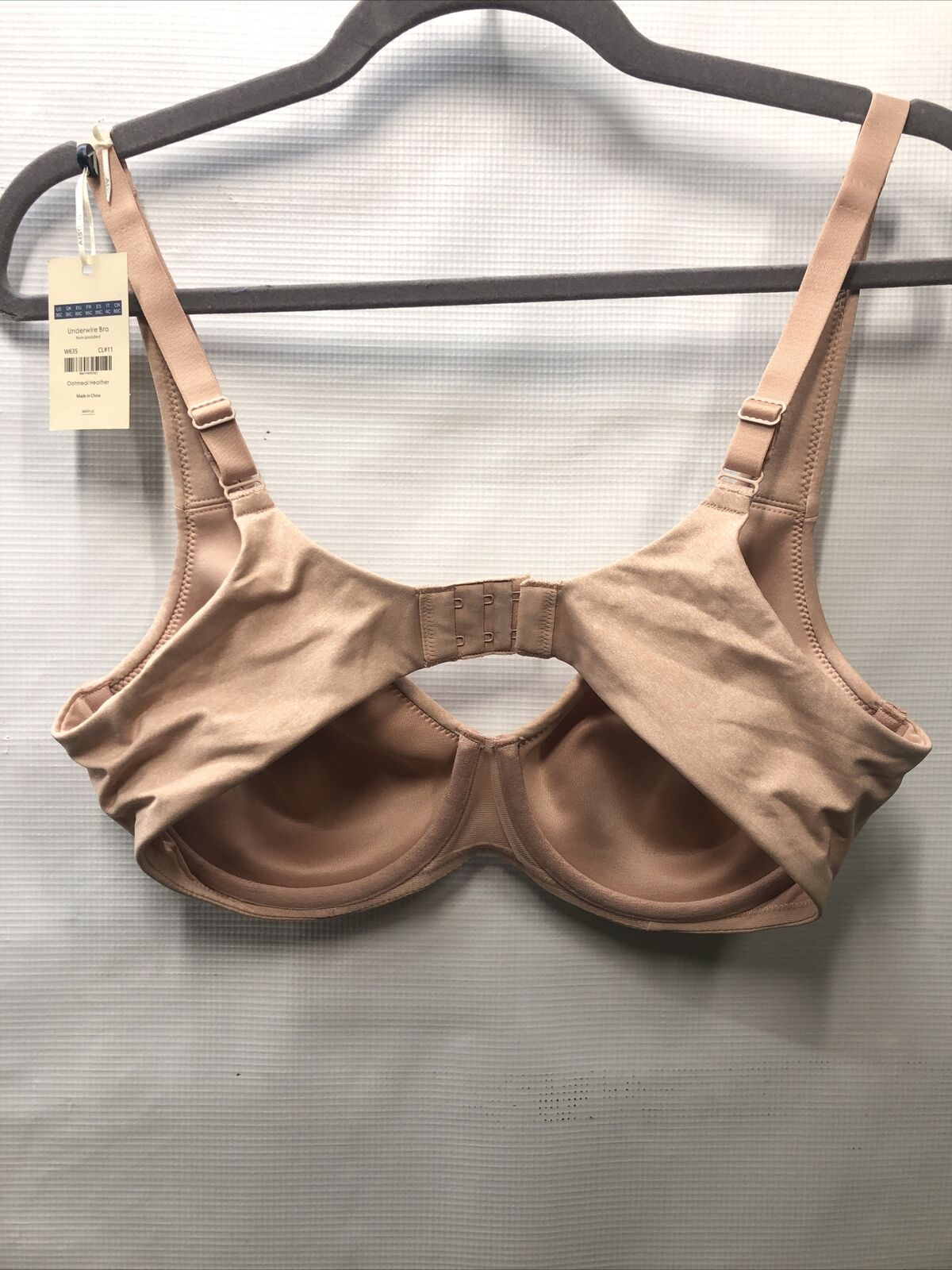 Aisilin Unlined Minimizer Underwire Bra Seamless Women's Size 36C Tan Opaque