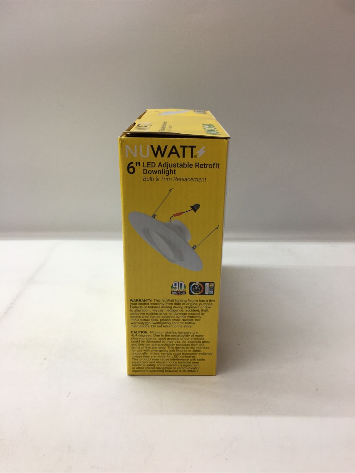 NUWATT NW-GMB-C6-16.5W-5CCT-WH 6 Inch Adustable Downlight White 1 Piece