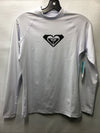 Roxy Girl long Sleeve Shirt Swim Shirt Girls Size M Long Sleeve Swimwear White