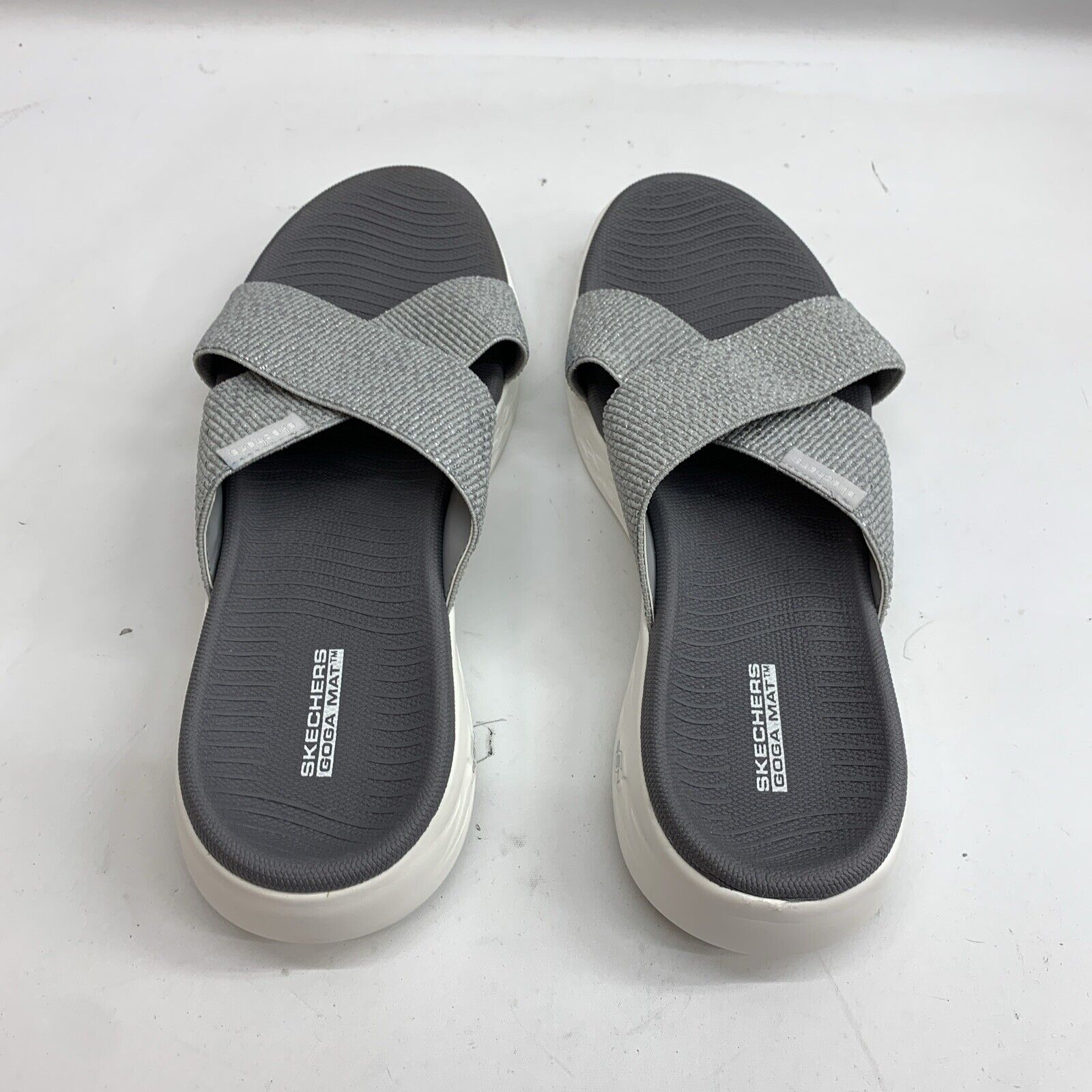 Skechers Womens On-The-Go 600 Glistening Gray Sandals Size 9 (5207801) Open Toe