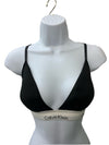 Calvin Klein Modern Cotton Lightly Lined Triangle Wireless Bralette Size L Black