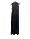 ADRIANNA PAPELL Womens Black Sleeveless Pearl Crepe Evening Wide Leg Jumpsuit 4