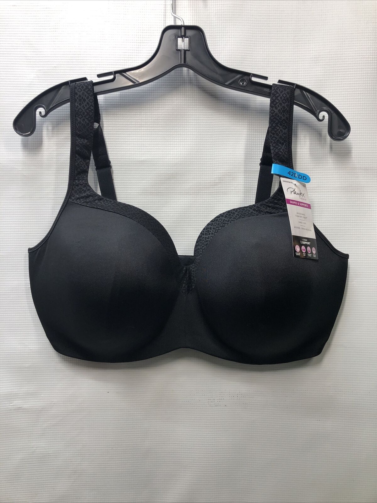 Playtex 4823 Love My Curves Body Revolution Balconette Bra - 42DDD, Black #8359