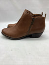 LUCKY BRAND Basel Toffee Leather Zip Ankle Boot Booties Women’s Size 10 Brown