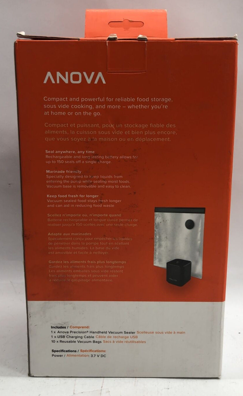 Anova Culinary Precision Port Precision Handheld Vacuum Portable Sealer Black