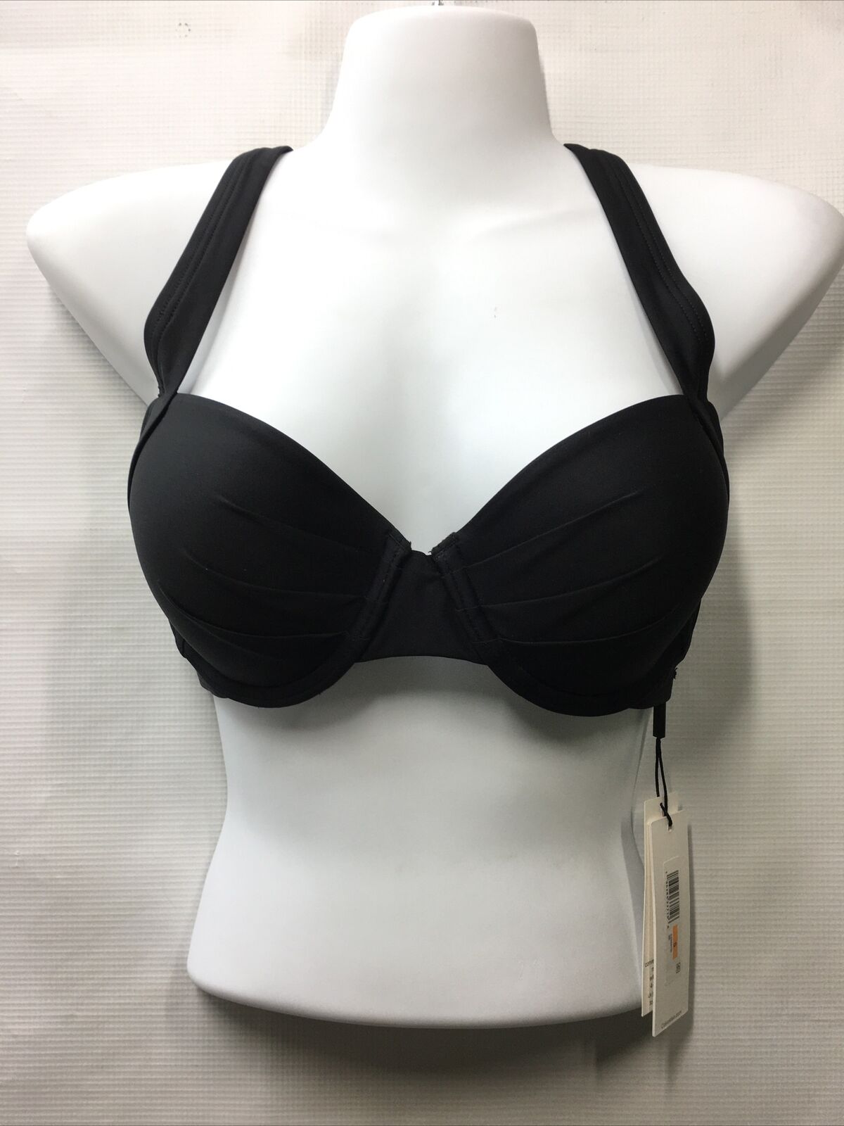 Calvin Klein Molded Underwire Convertible Bikini Swimsuit Top Women Size S Black