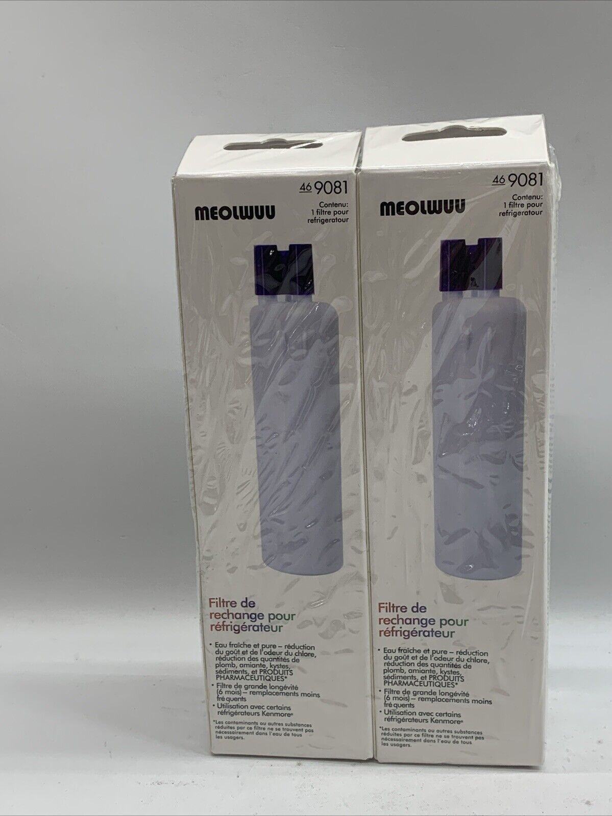 MEOLWVV For 46-9081 ReplacementRefrigerator & Water Filter 9081 Sealed - 2 Pack