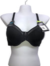 Bali One Smooth U Ultra Light Underwire Bra Black Convertible Strap Size 36B