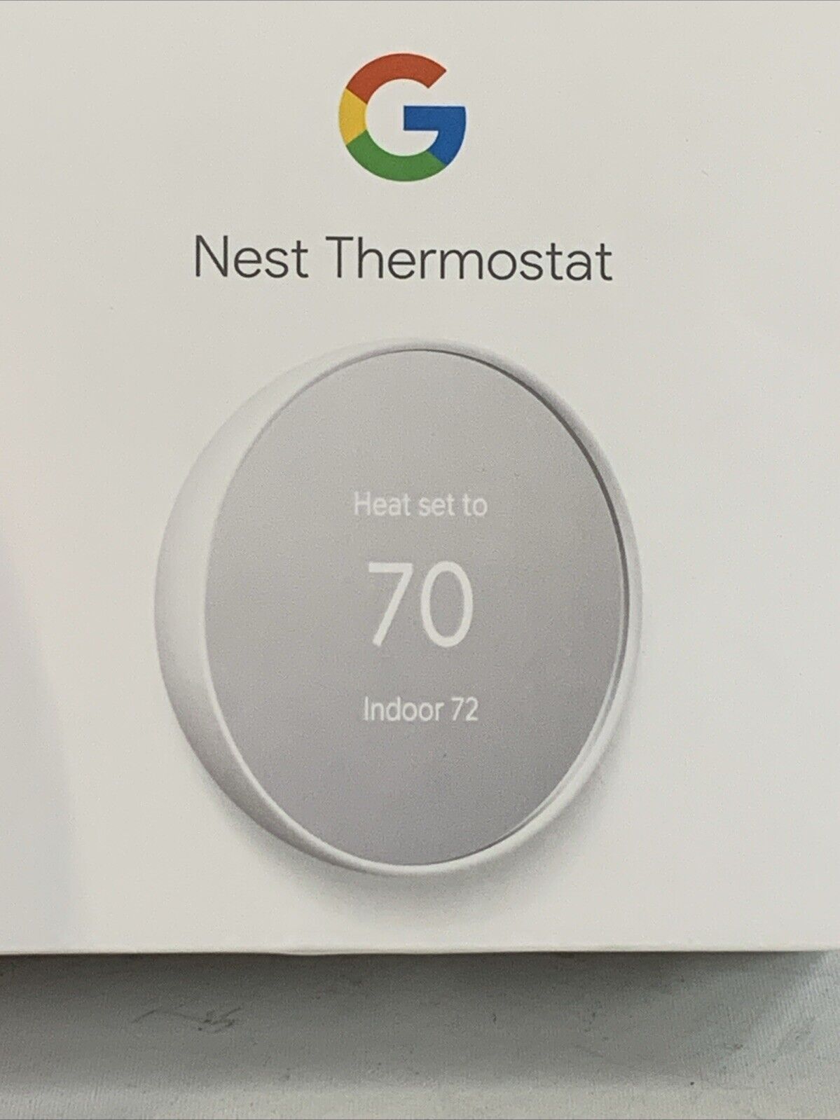 Google Nest Smart Thermostat, Snow - GA01334-US Wall Mount Snow White for Home