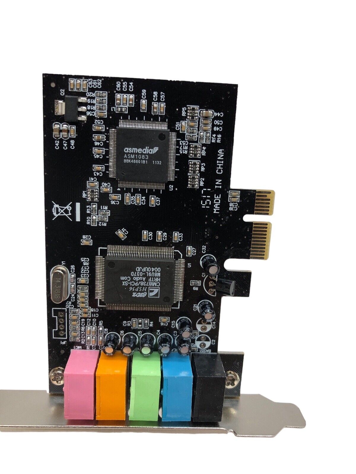 High-Performance ASMedia ASM1083 PCIe Soundcard Enhanced Audio with CMI8738 Chip