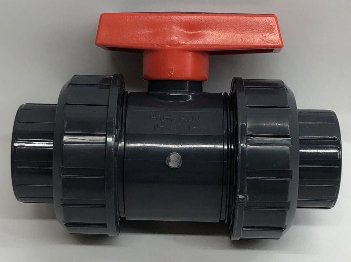 Everflow 1 1/4” True Union PVC Ball Valve Gray 280TS114 PVC-U for Water System