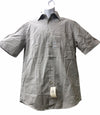 Van Heusen Men's Short Sleeve Dress Shirt Regular 14.5 Greystone Collared White