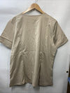 Cherokee Workwear Scrub Mock Wrap Top Shirt WW610 KAK Khaki Short Sleeve Size XL