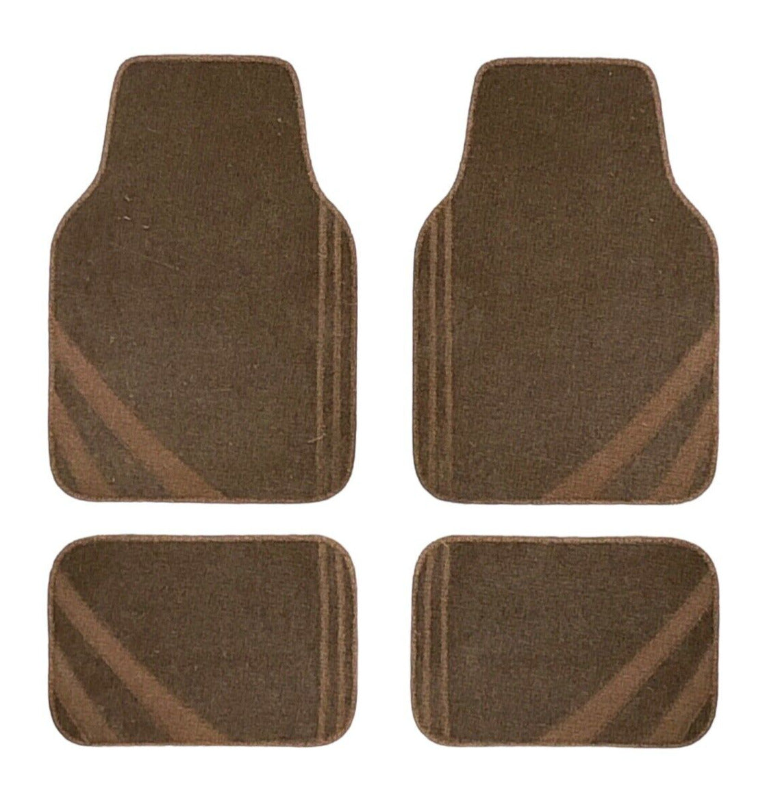 Combo Set of Car Truck Van SUV Floor Mats Liner Catpet Protection Tan - 4 Pack