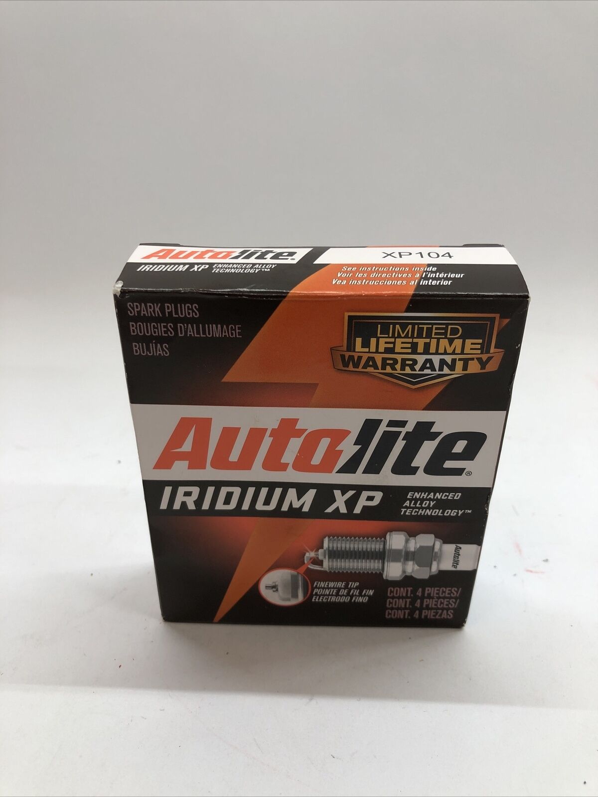 Autolite Iridium XP Automotive Replacement Spark Plugs XP104 0.6mm (4 Pack)