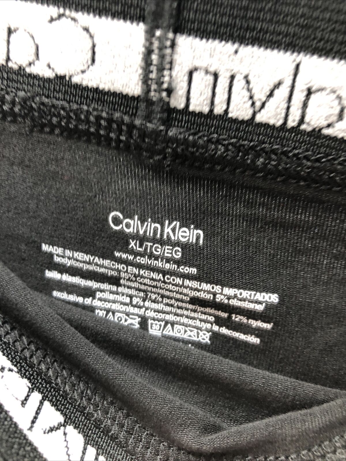 Calvin Klein Wicking Men's Cotton Stretch 6-Pack Trunk Boxer Brief Size XL Black