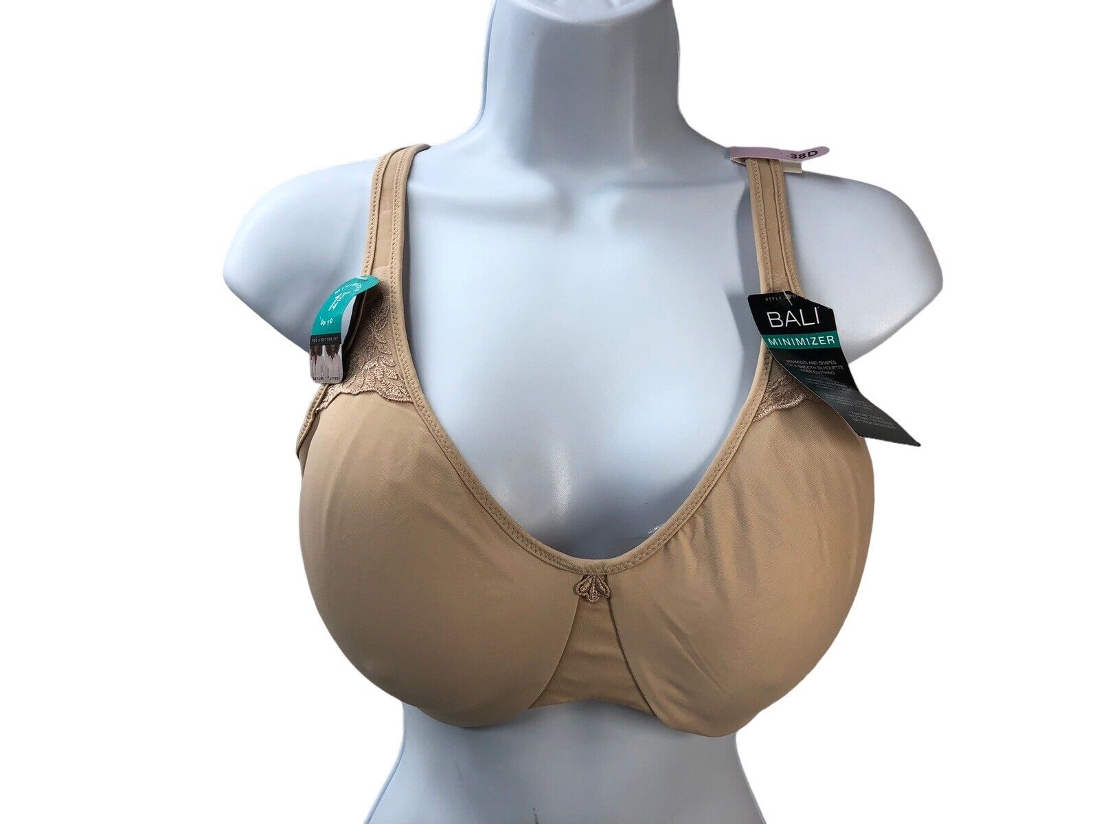 Bali Passion for Comfort Seamless Underwire Minimizer Bra 3385 Beige Size 38D