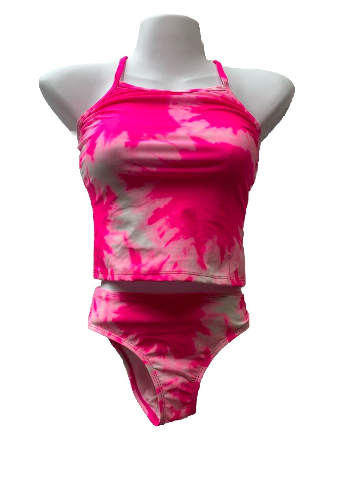 Kanu Surf Girls Beach Girl Sport Two- Piece UPF 50+ Banded Tankini Pink Size 10