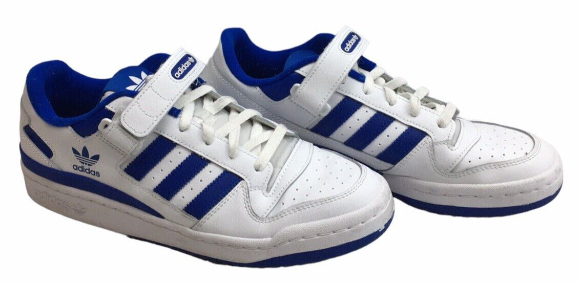 Adidas Men's Forum Low Shoes Sneakers FY7756 Leather Shoes White Blue Size 10.5