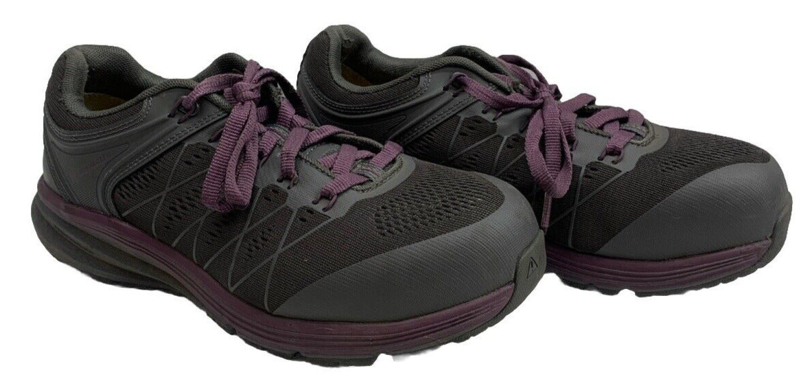 Keen Vista Energy Comp Toe Work Shoes Gray Purple Mesh Lace Up Low Top Size 9w