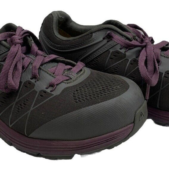 Keen Vista Energy Comp Toe Work Shoes Gray Purple Mesh Lace Up Low Top Size 9w