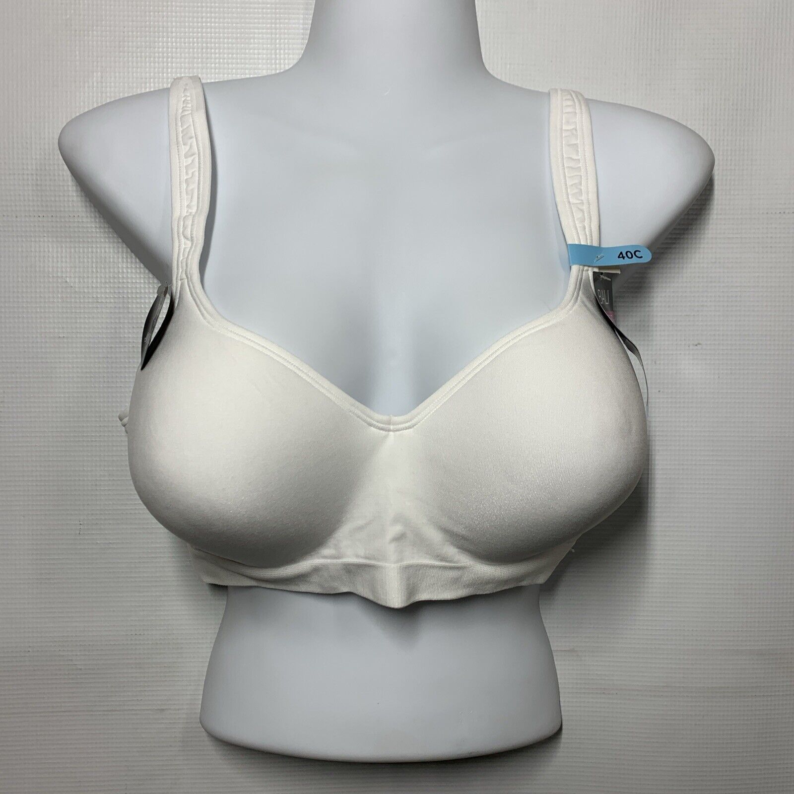 Bali Womens DF3463 Comfort Revolution Under Wirefree Bra White Size 40C Seamless