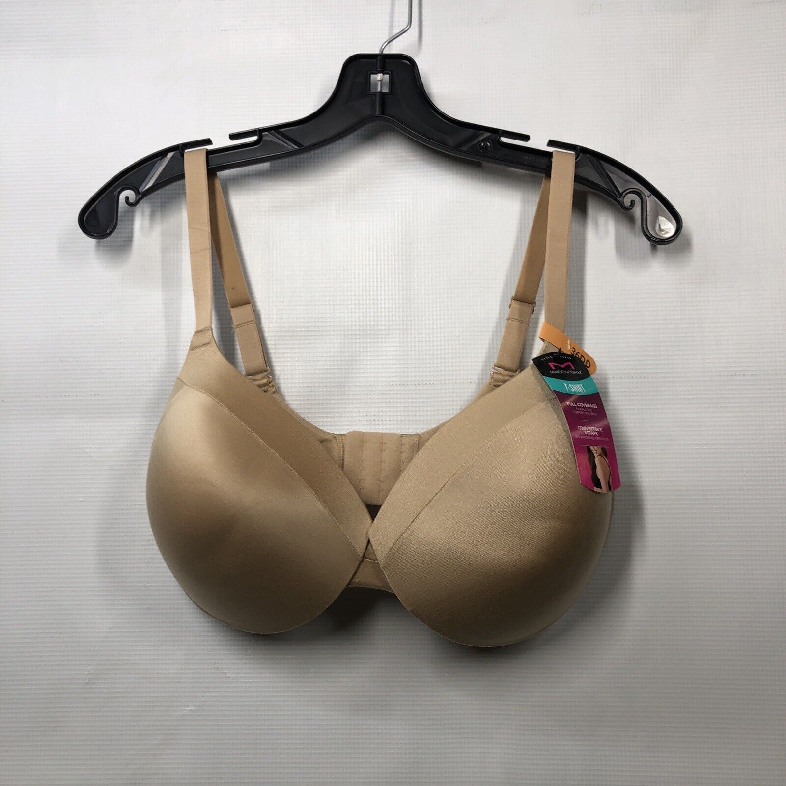 010X05 Maidenform 09436 Comfort Devotion Extra-Coverage Bra Size 36DD Beige