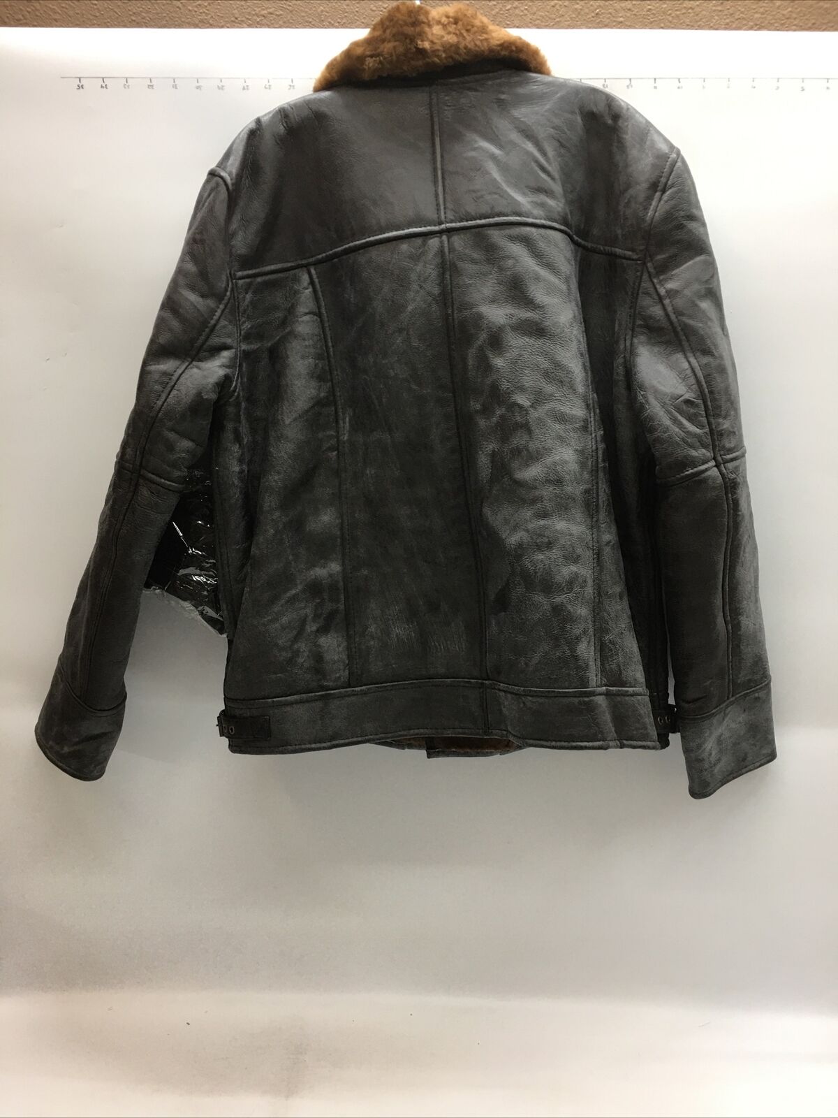 GENUSKIN by RSH Leathercraft Motorcycle Motorbike Leather Jacket  Fur Line