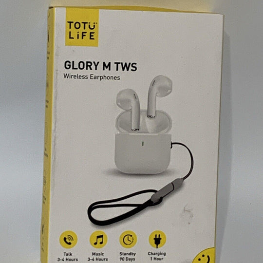 TOTULIFE Glory Series TWS M Wireless Earphones - White Wireless Earbuds Smart