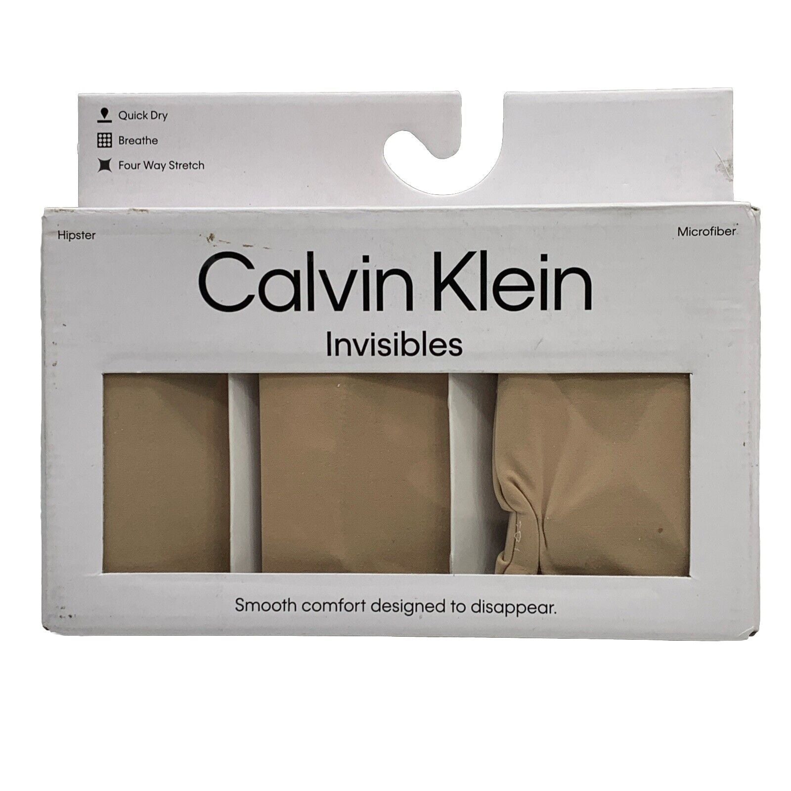 Calvin Klein Women's QD3559-274 Invisibles Hipster Panty Underwear 3 Pack Medium